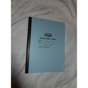 School Smart Examination Book 10.5" x 8" 48 Leaves Ruled Pages New